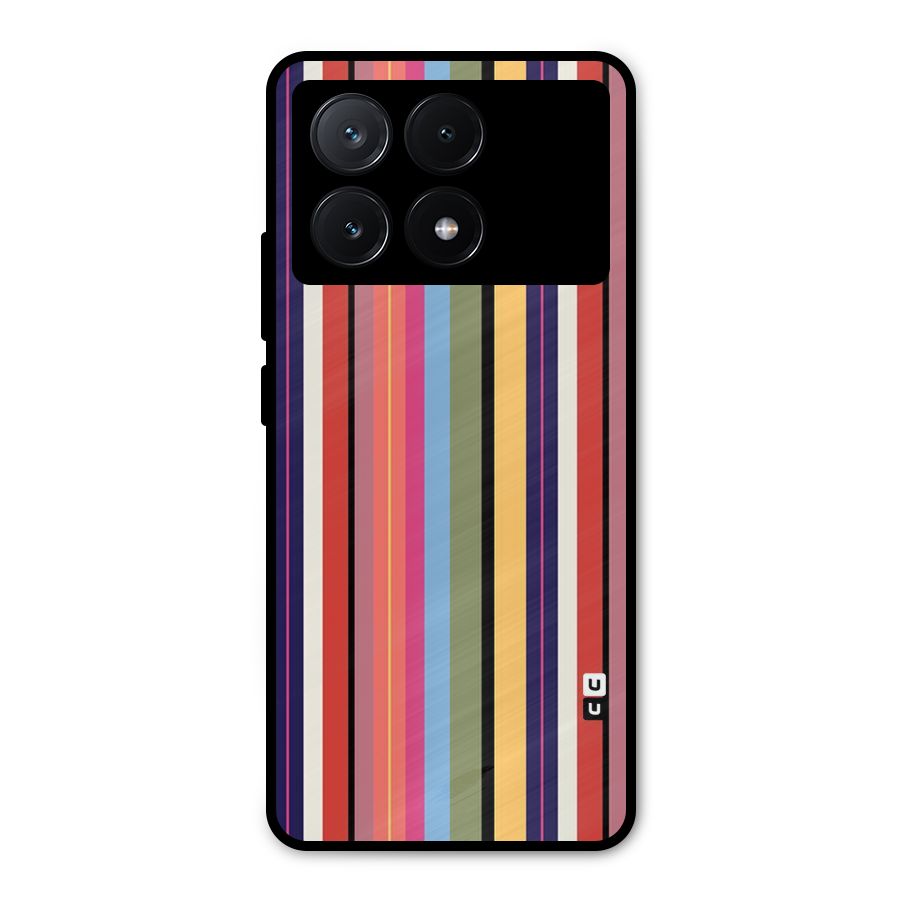 Wrapping Stripes Metal Back Case for Poco X6 Pro