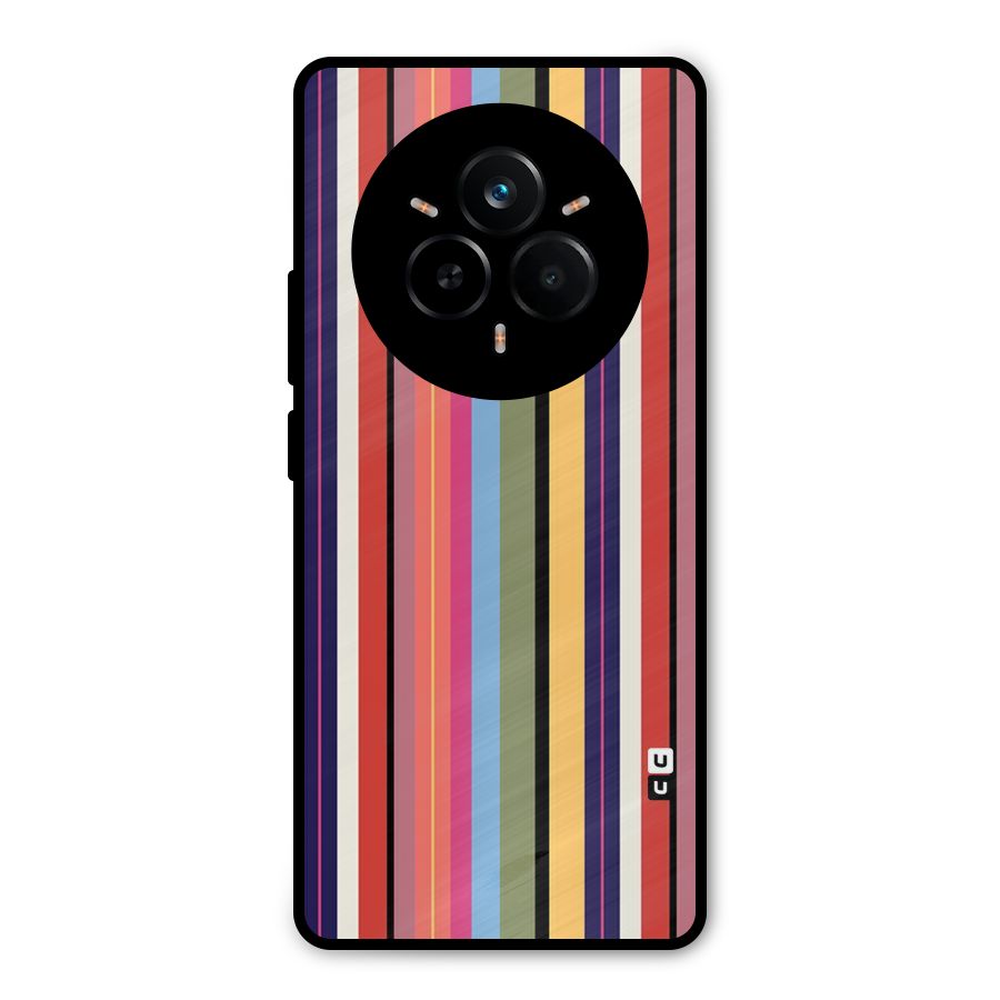 Wrapping Stripes Metal Back Case for Realme 14 Pro