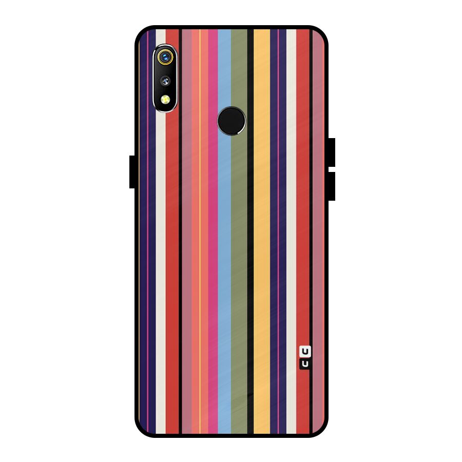 Wrapping Stripes Metal Back Case for Realme 3