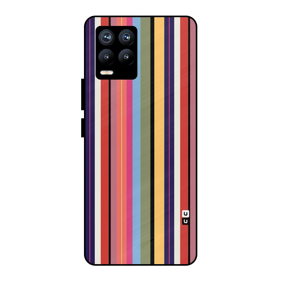 Wrapping Stripes Metal Back Case for Realme 8 Pro