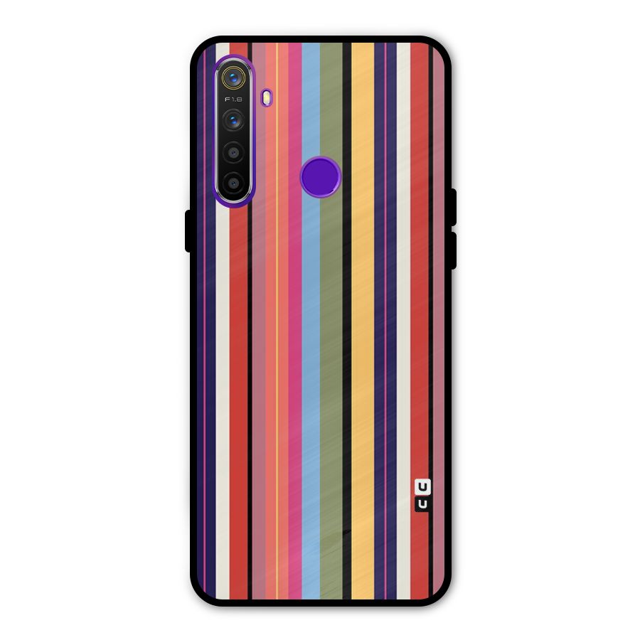 Wrapping Stripes Metal Back Case for Realme Narzo 10