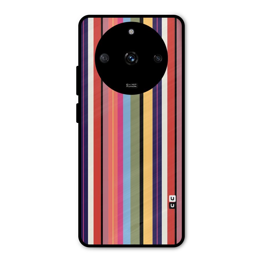 Wrapping Stripes Metal Back Case for Realme Narzo 60 5G