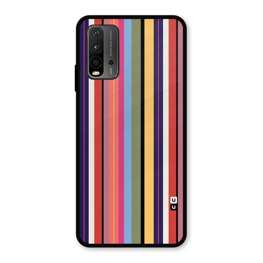 Wrapping Stripes Metal Back Case for Redmi 9 Power