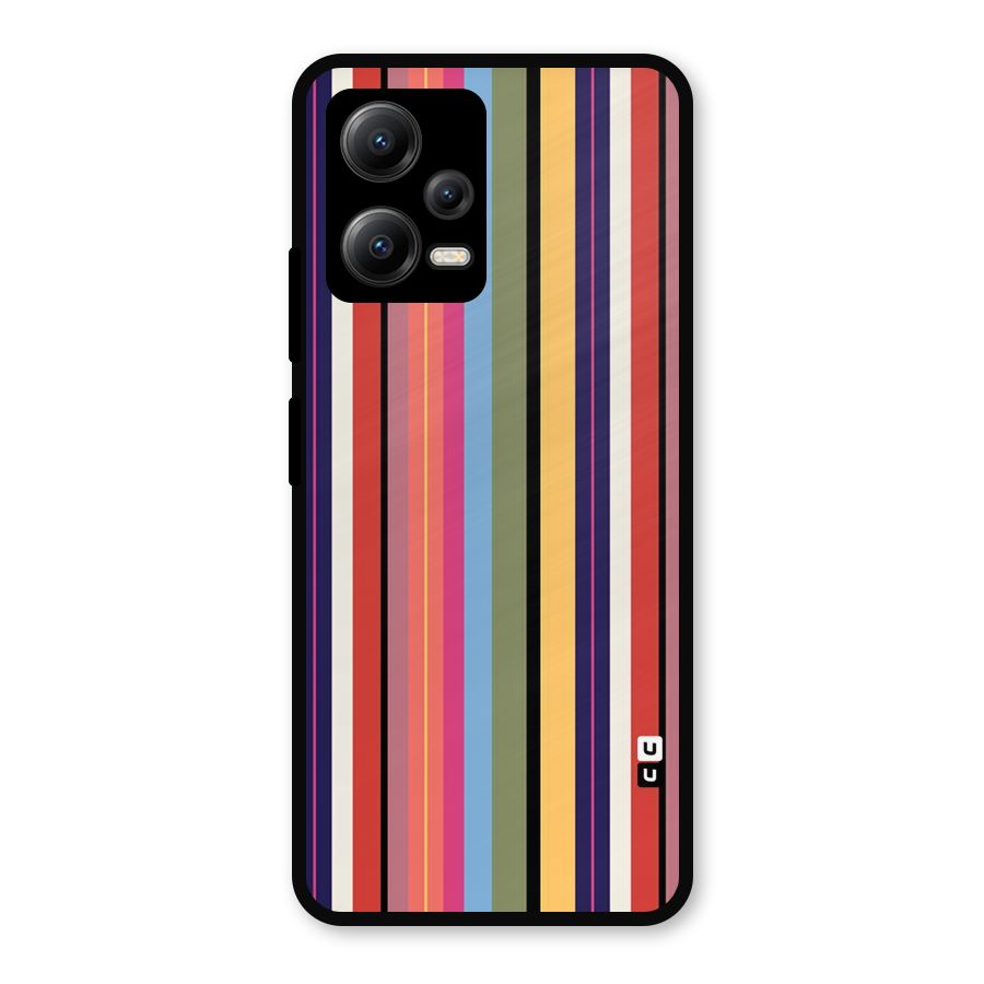 Wrapping Stripes Metal Back Case for Redmi Note 12 5G