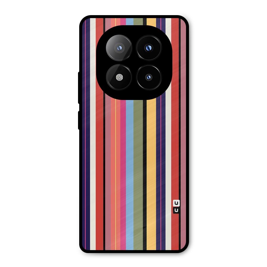 Wrapping Stripes Metal Back Case for Redmi Note 14 Pro Plus 5G