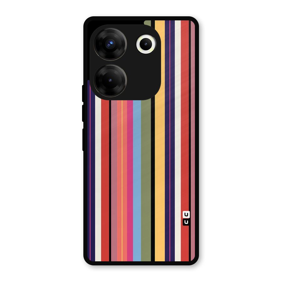 Wrapping Stripes Metal Back Case for Tecno Camon 20 Pro
