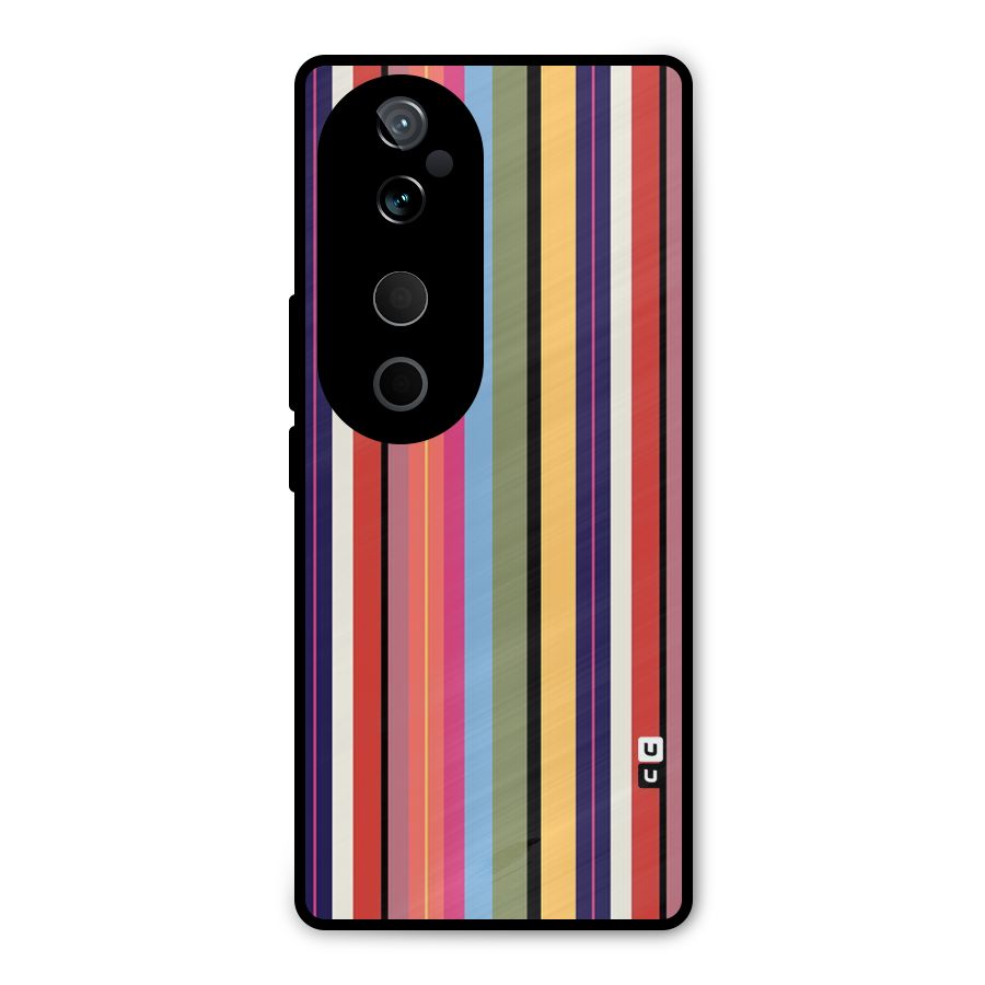 Wrapping Stripes Metal Back Case for Vivo T3 Ultra
