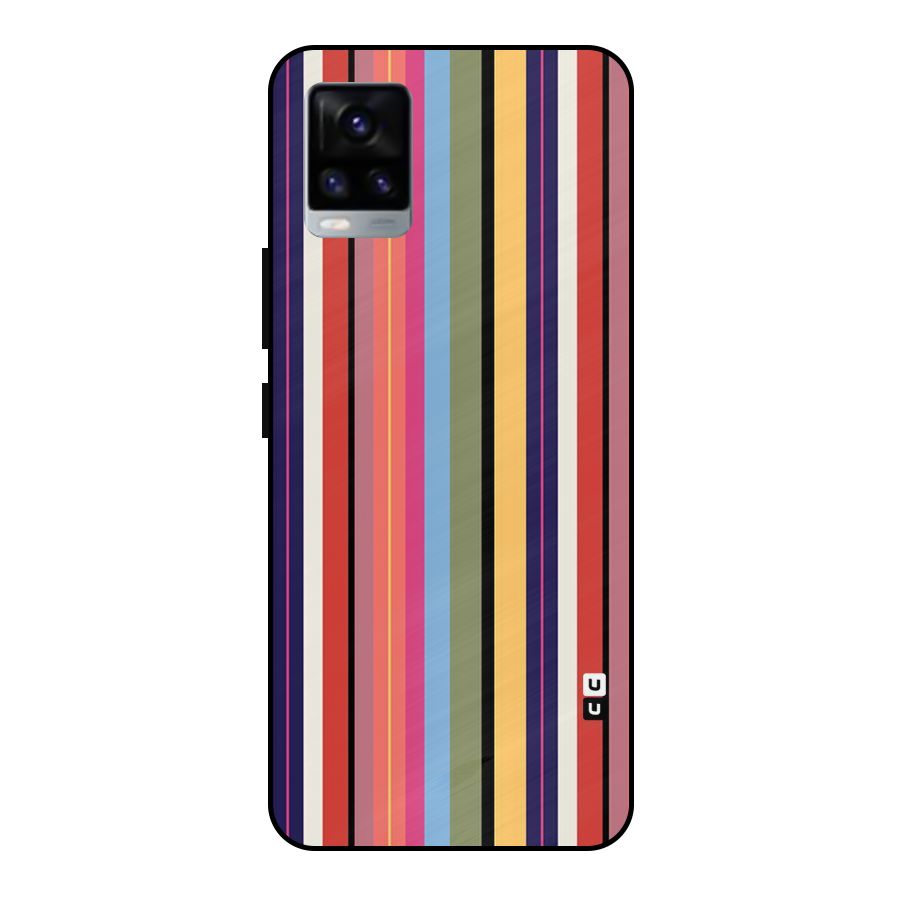 Wrapping Stripes Metal Back Case for Vivo V20 2021