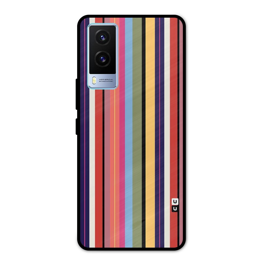 Wrapping Stripes Metal Back Case for Vivo V21e 5G