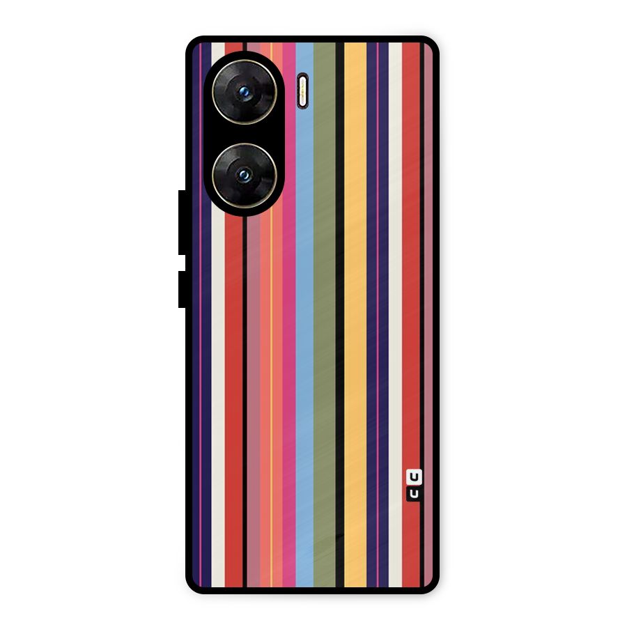 Wrapping Stripes Metal Back Case for Vivo V29e