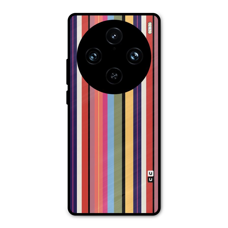 Wrapping Stripes Metal Back Case for Vivo X100 Pro