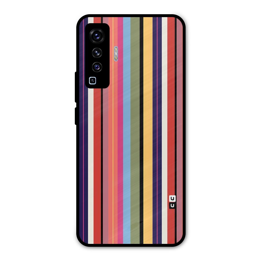 Wrapping Stripes Metal Back Case for Vivo X50