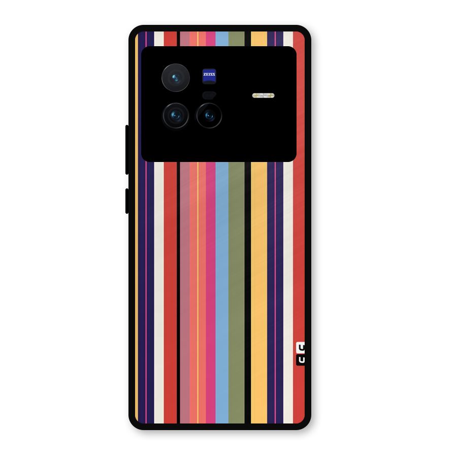 Wrapping Stripes Metal Back Case for Vivo X80