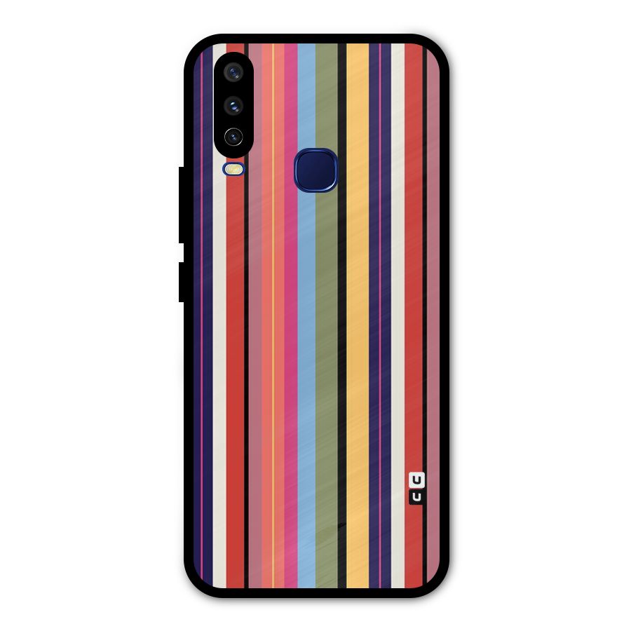 Wrapping Stripes Metal Back Case for Vivo Y12