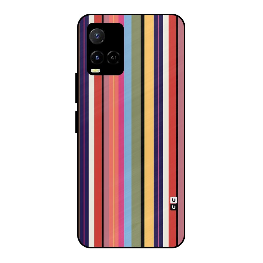 Wrapping Stripes Metal Back Case for Vivo Y21