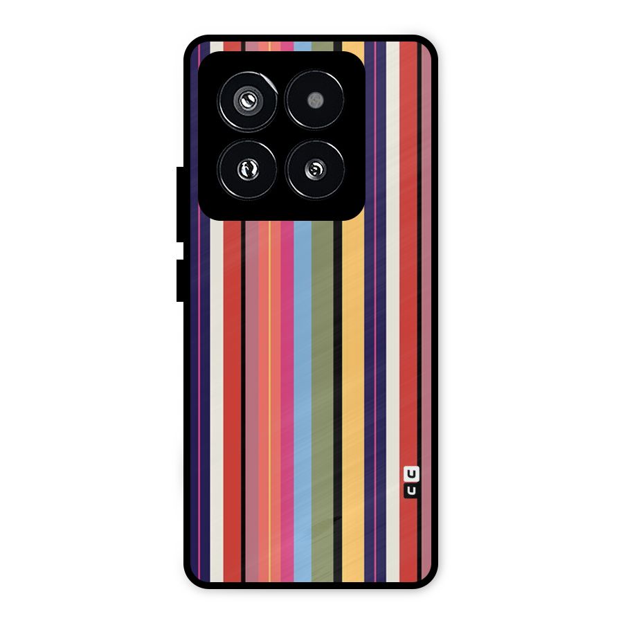 Wrapping Stripes Metal Back Case for Xiaomi 14 Pro