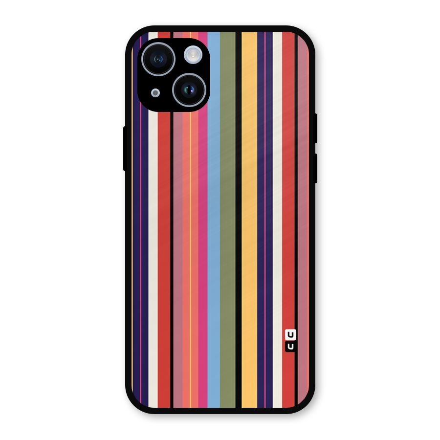 Wrapping Stripes Metal Back Case for iPhone 14