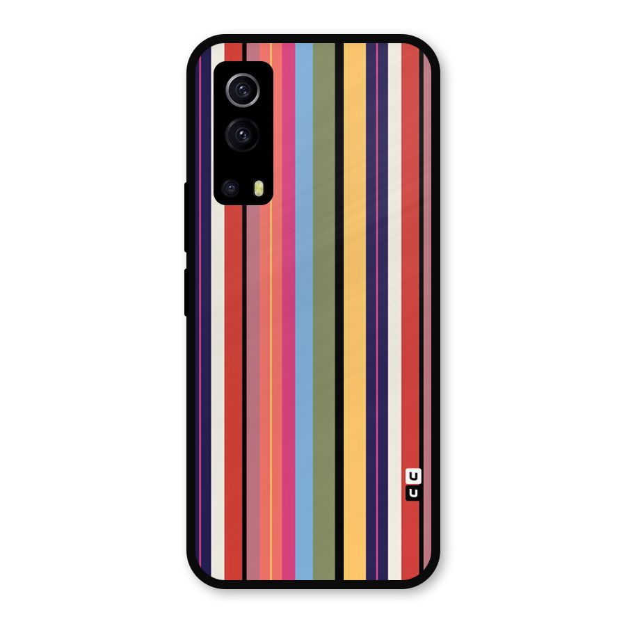 Wrapping Stripes Metal Back Case for iQOO Z3
