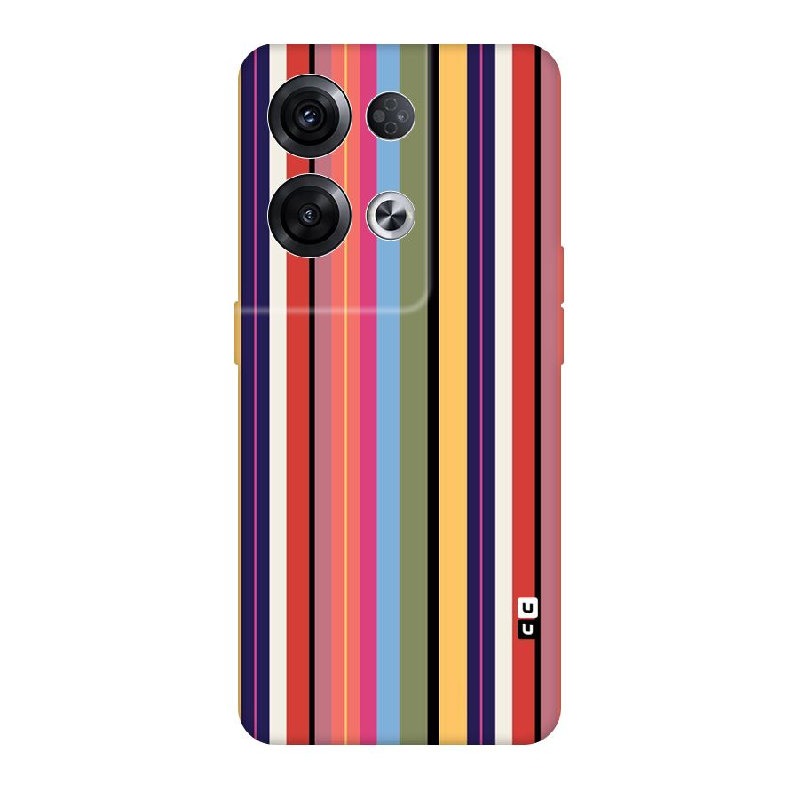 Wrapping Stripes Original Polycarbonate Back Case for Oppo Reno8 Pro 5G