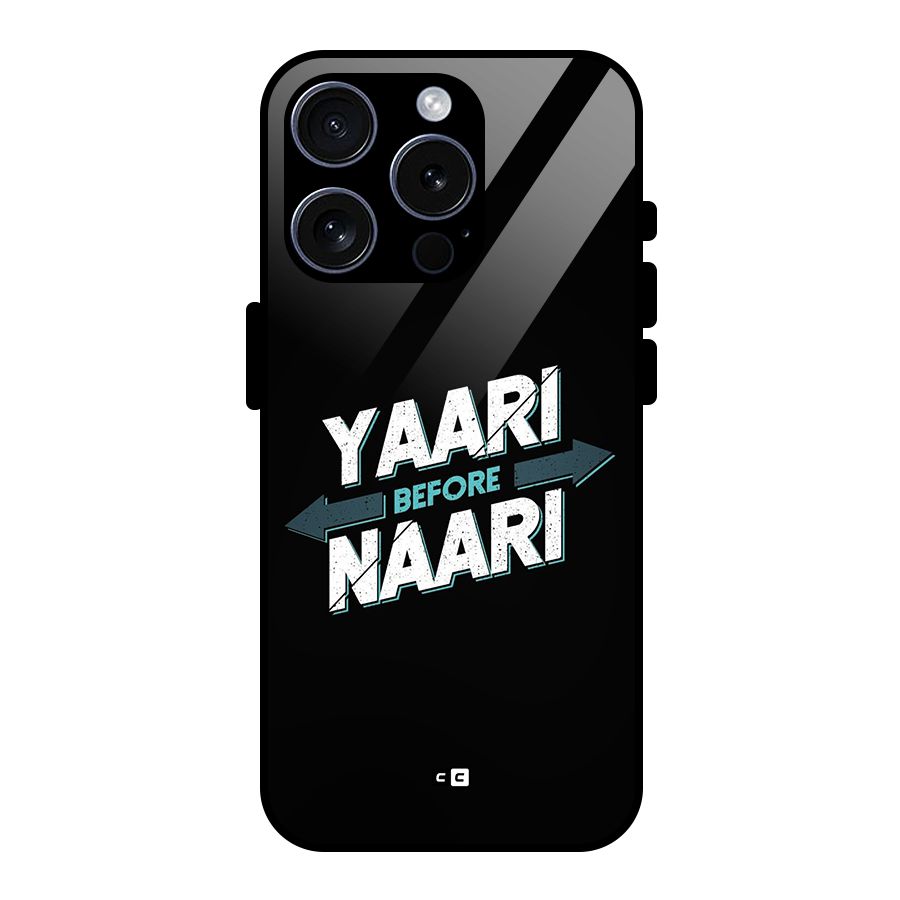 Yaari Naari Glass Back Case for iPhone 15 Pro