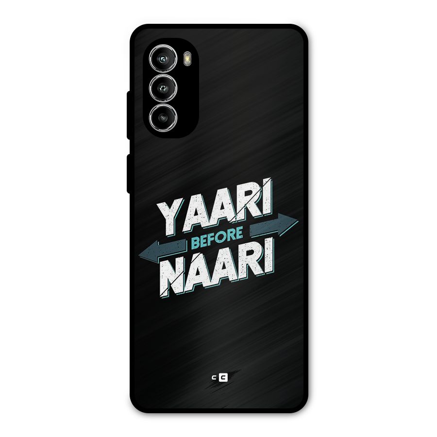 Yaari Naari Metal Back Case for Moto G52