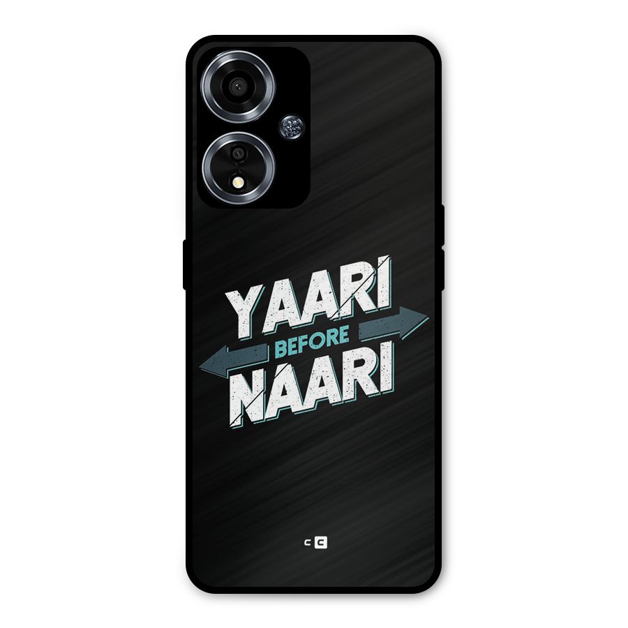 Yaari Naari Metal Back Case for Oppo A59