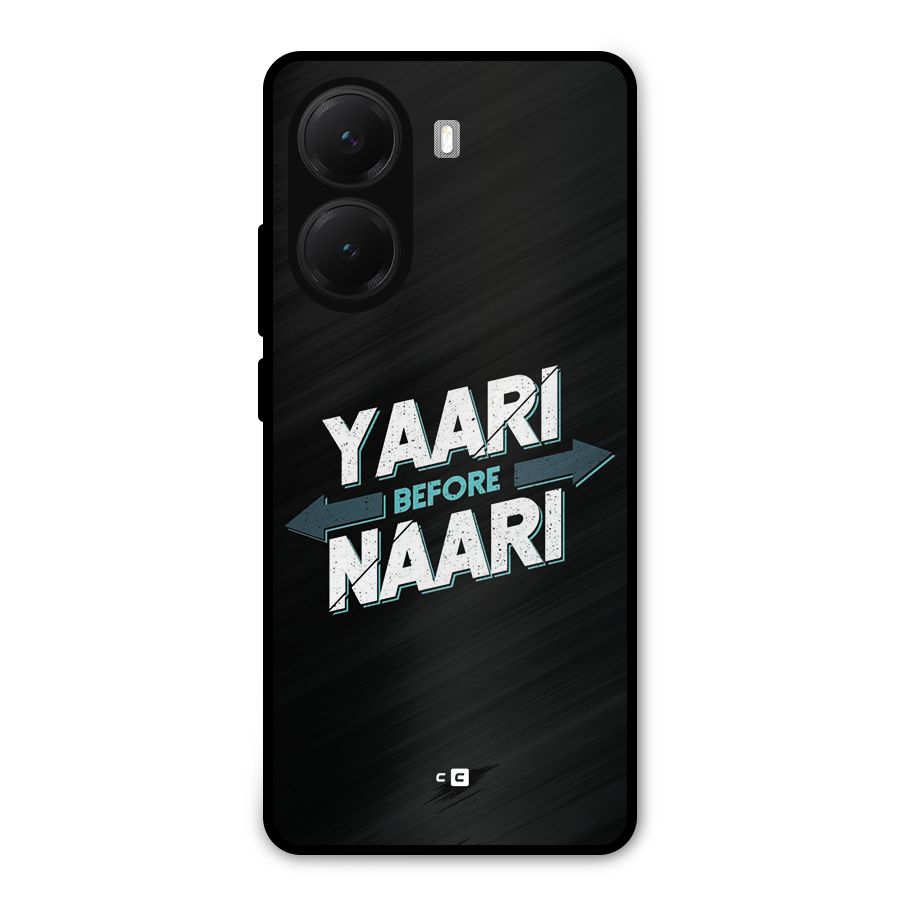 Yaari Naari Metal Back Case for Poco X7 Pro