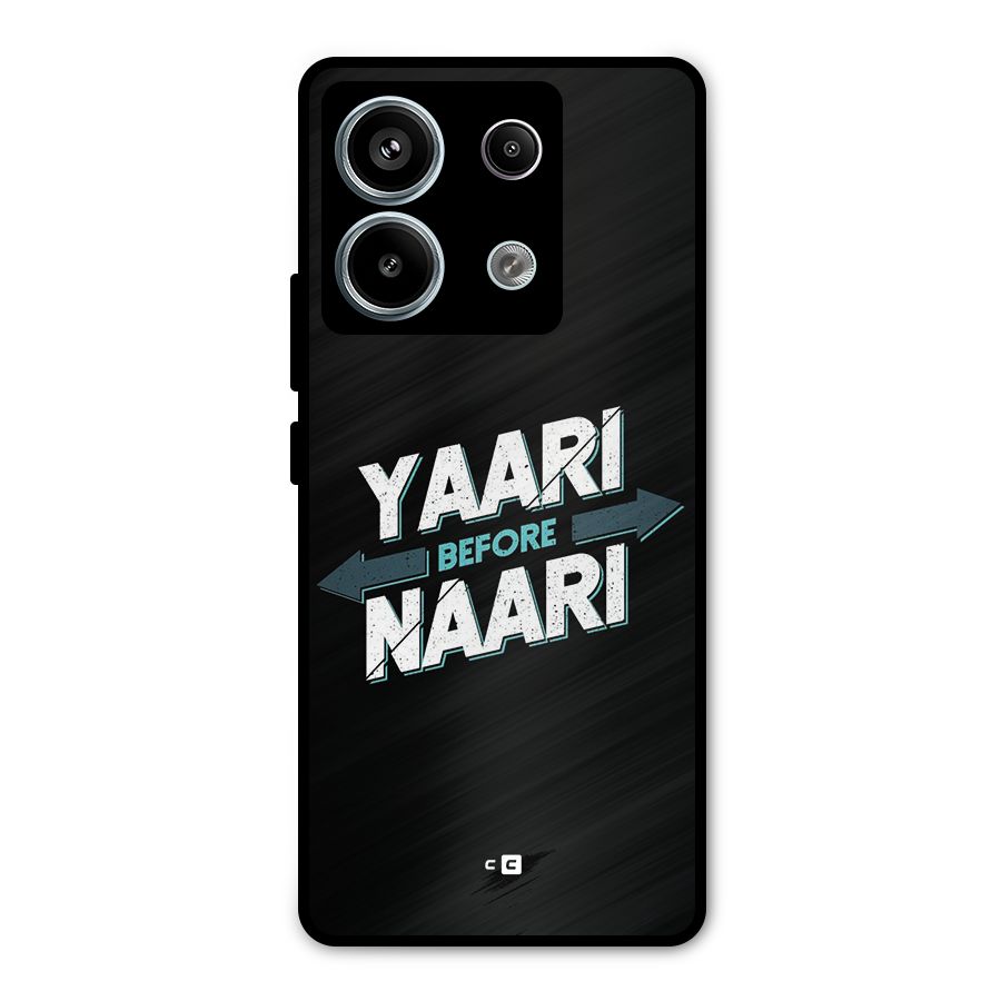 Yaari Naari Metal Back Case for Redmi Note 13 Pro 5G