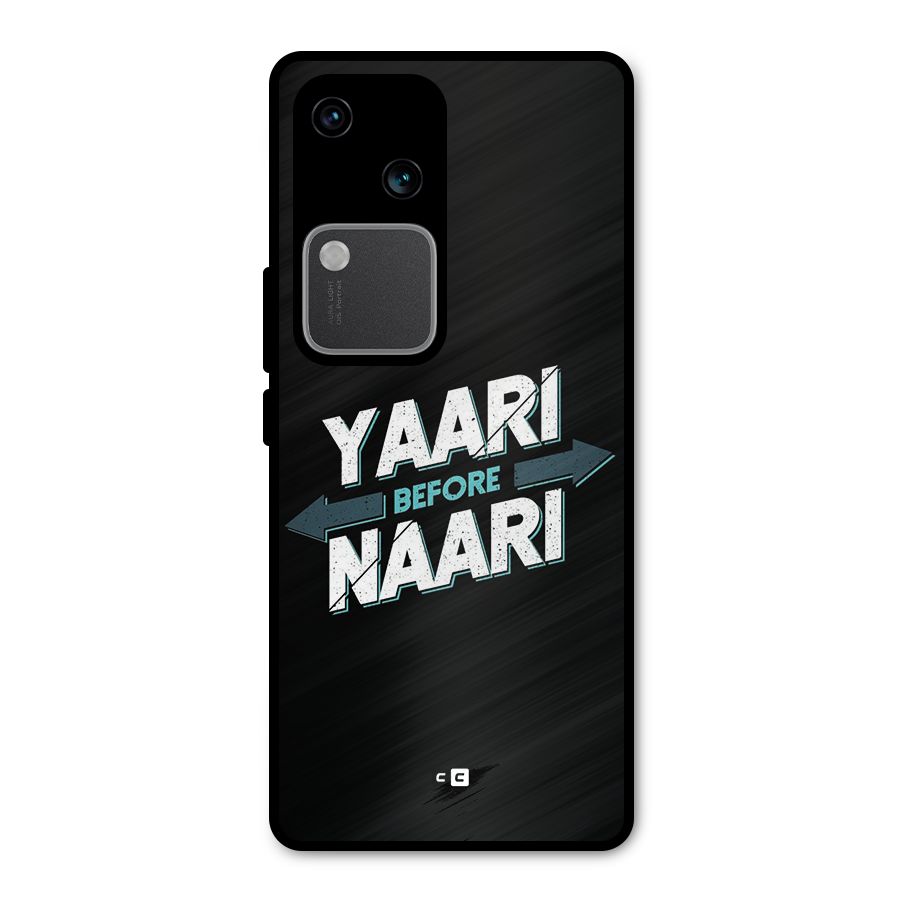 Yaari Naari Metal Back Case for Vivo V30