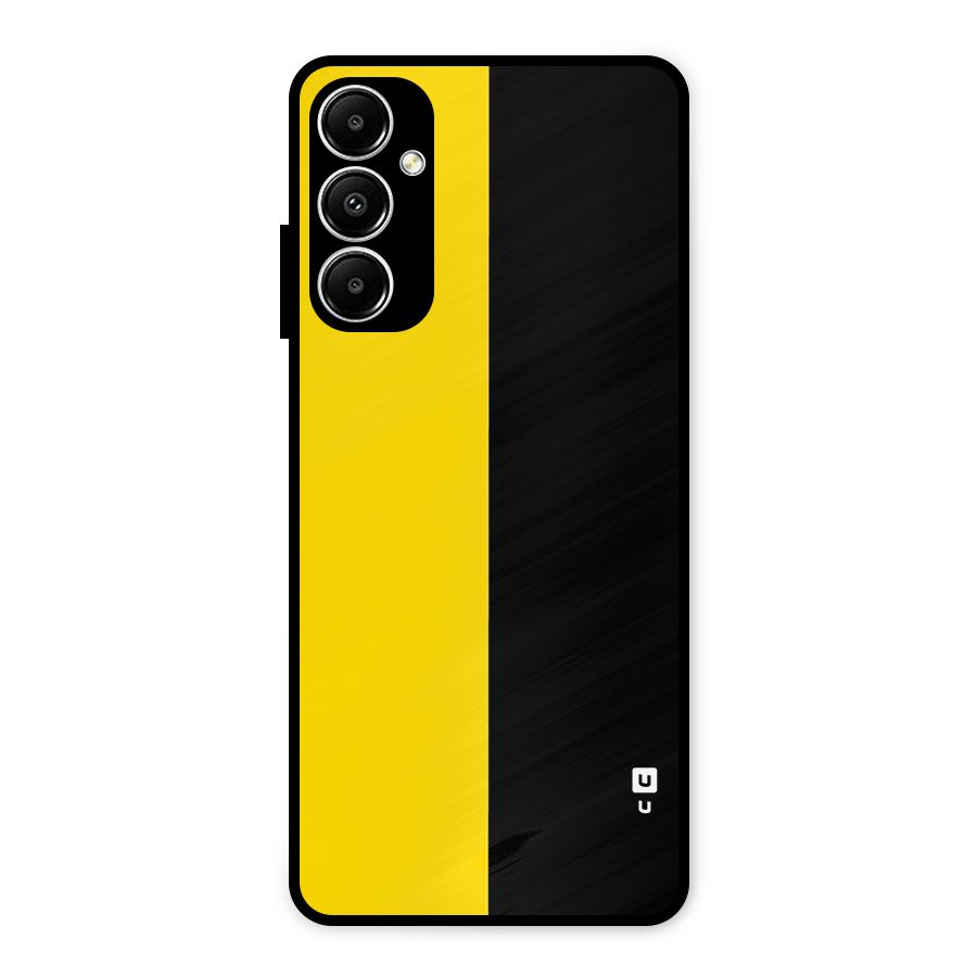 Yellow Black Super Minimalistic Metal Back Case for Galaxy A05s