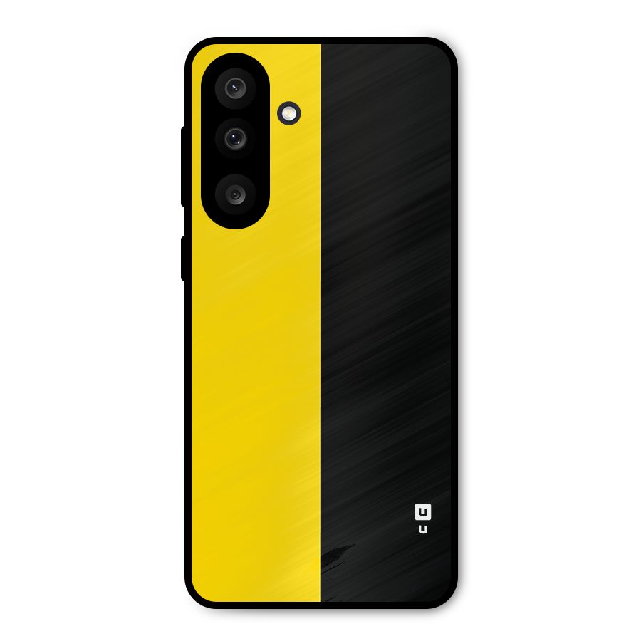 Yellow Black Super Minimalistic Metal Back Case for Galaxy M56