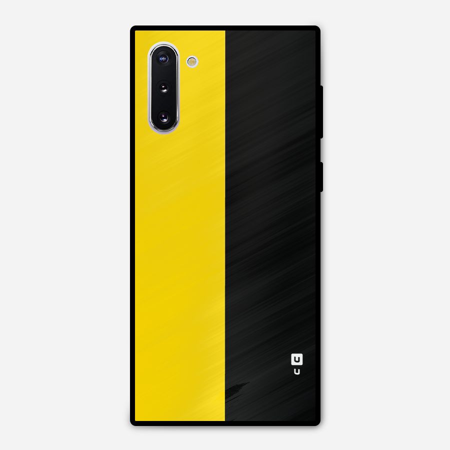Yellow Black Super Minimalistic Metal Back Case for Galaxy Note 10