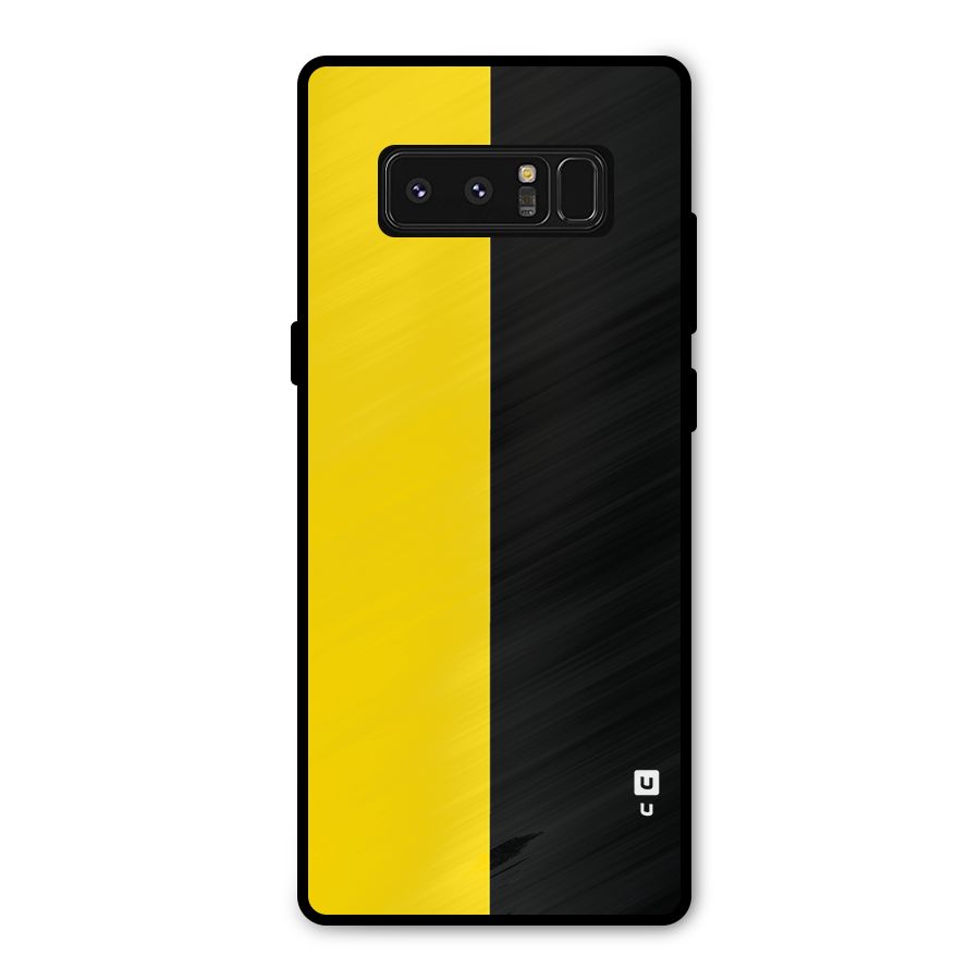 Yellow Black Super Minimalistic Metal Back Case for Galaxy Note 8
