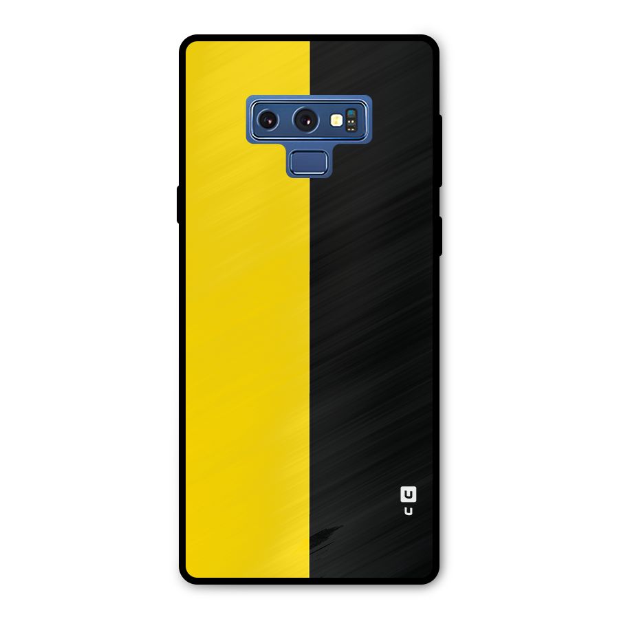 Yellow Black Super Minimalistic Metal Back Case for Galaxy Note 9