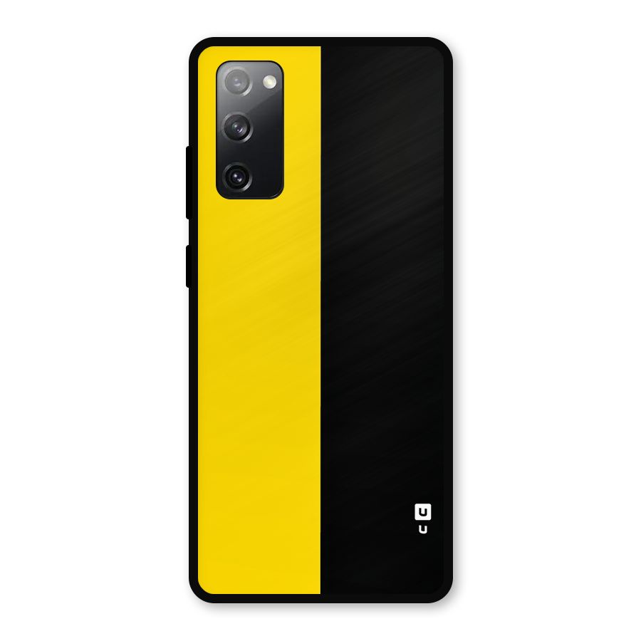 Yellow Black Super Minimalistic Metal Back Case for Galaxy S20 FE 5G