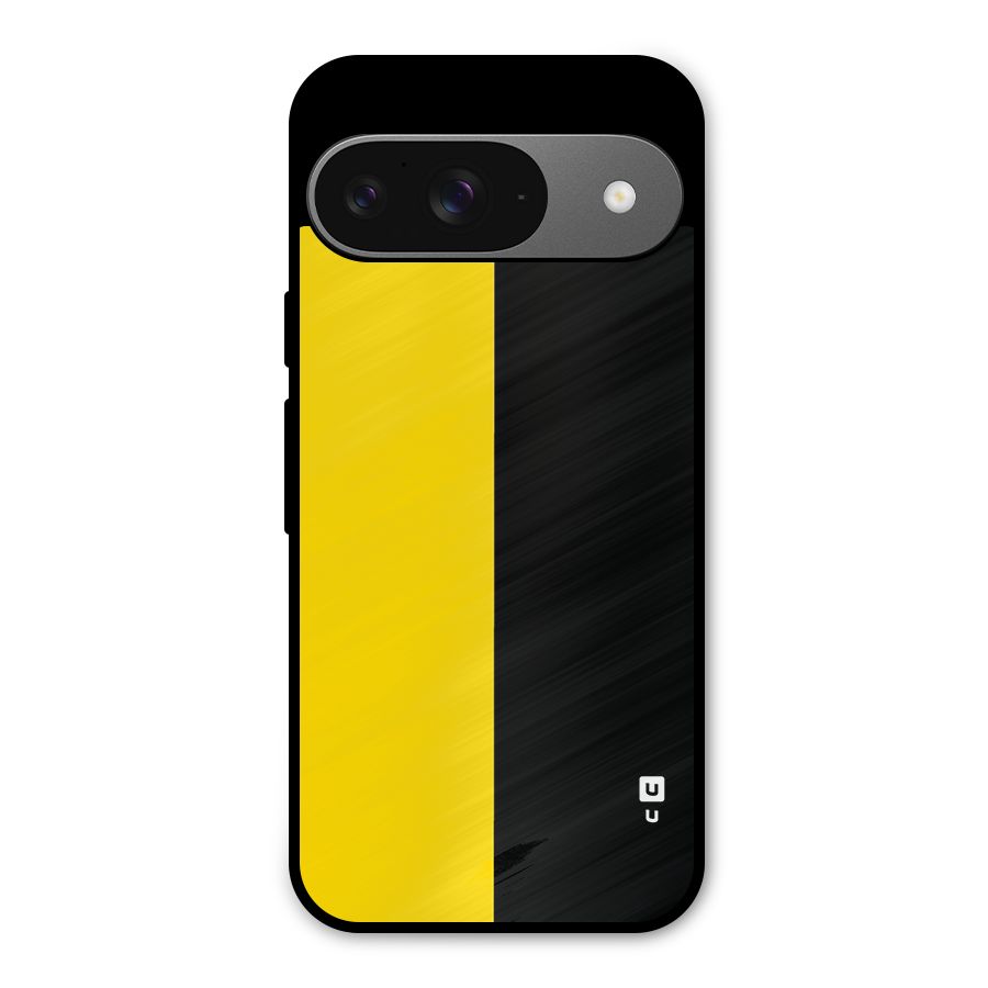 Yellow Black Super Minimalistic Metal Back Case for Google Pixel 9