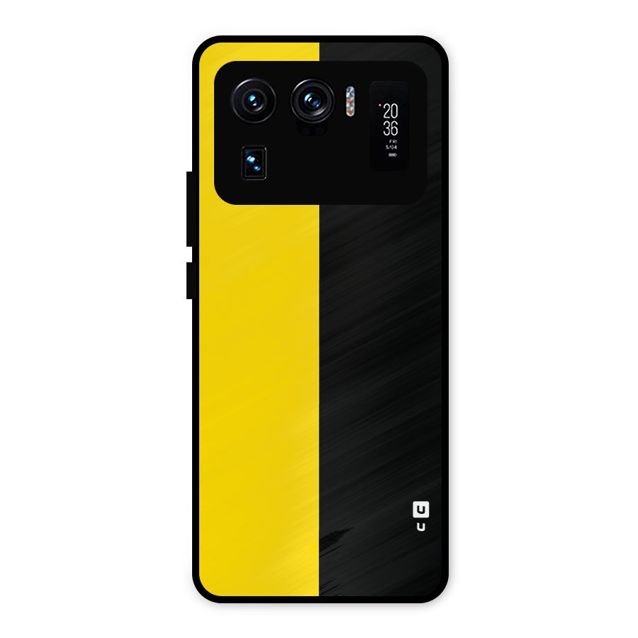 Yellow Black Super Minimalistic Metal Back Case for Mi 11 Ultra