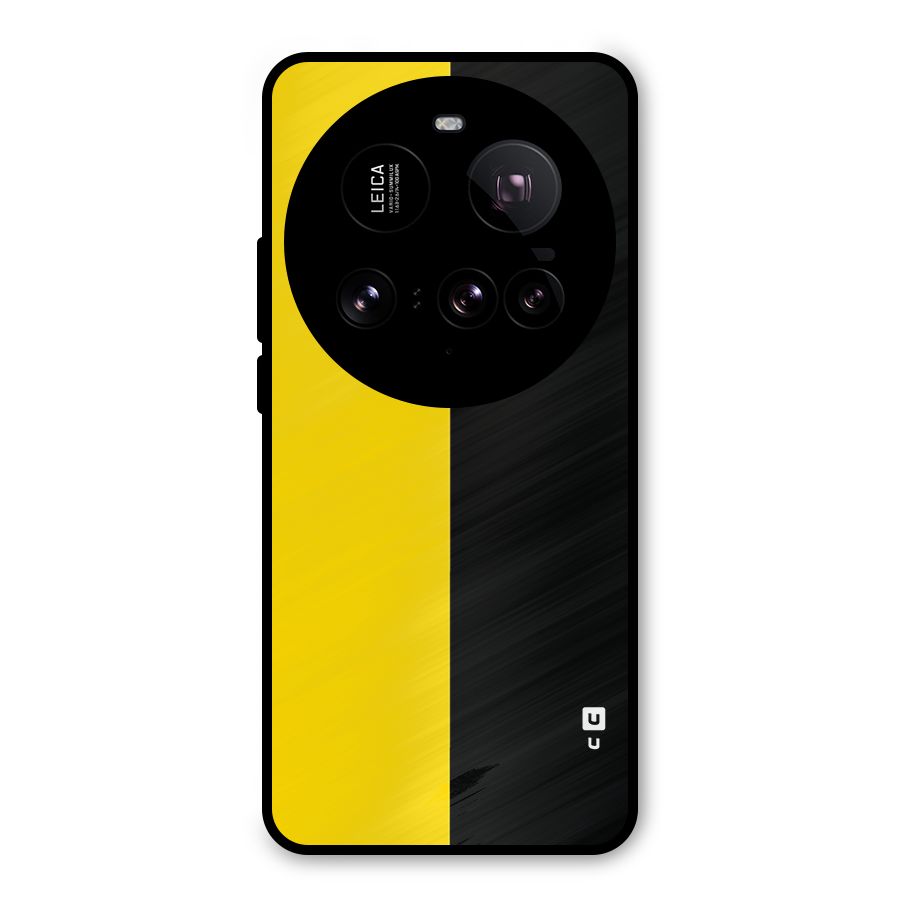 Yellow Black Super Minimalistic Metal Back Case for Xiaomi 15 Ultra