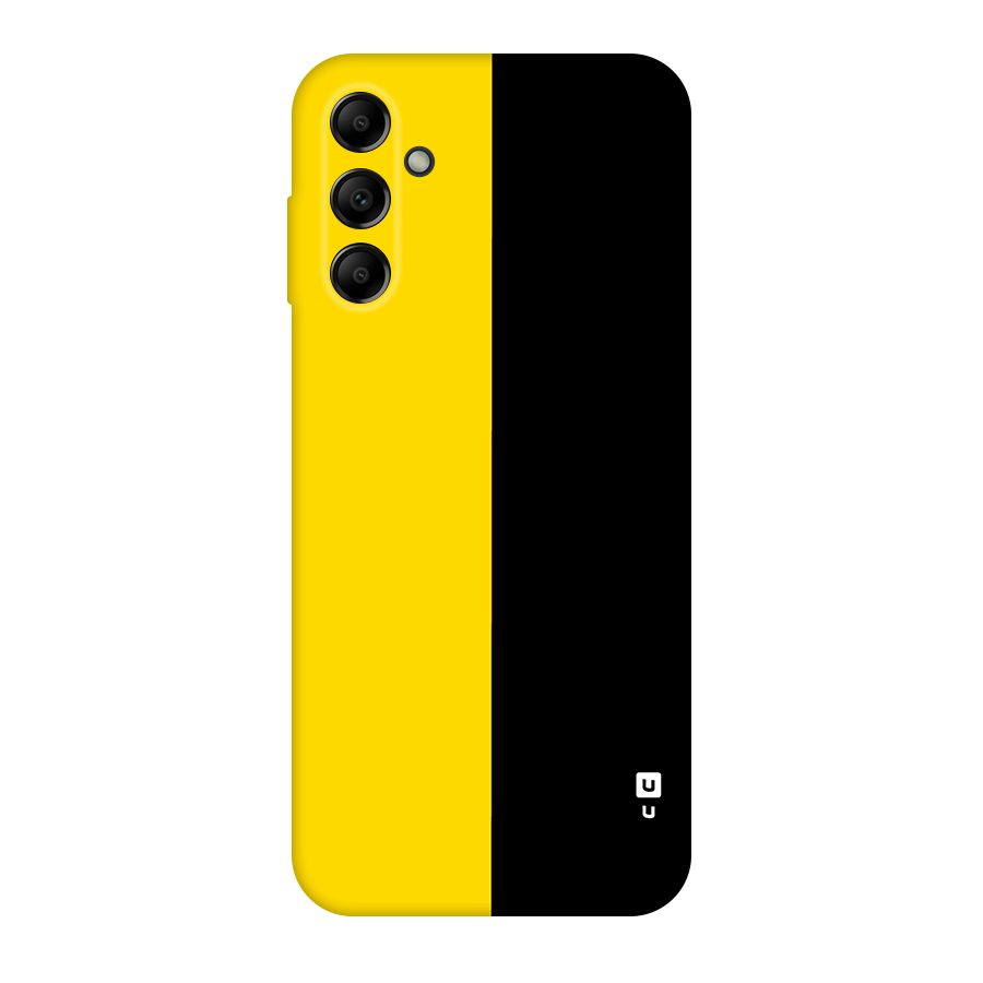 Yellow Black Super Minimalistic Original Polycarbonate Back Case for Galaxy A14 5G