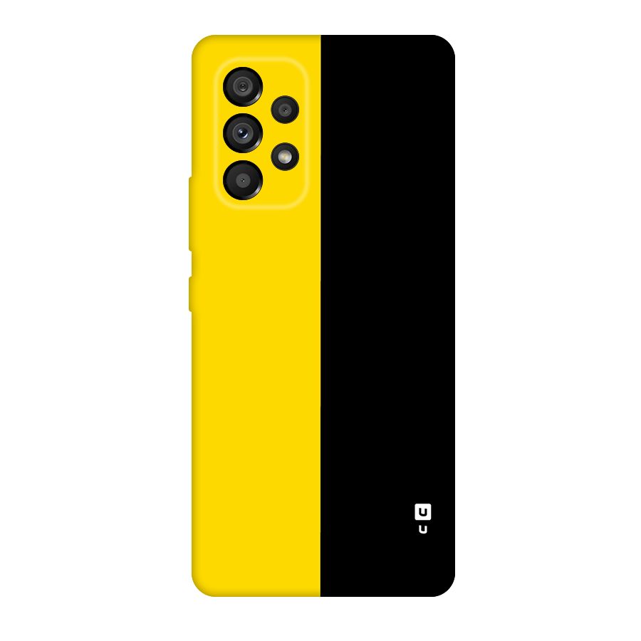 Yellow Black Super Minimalistic Original Polycarbonate Back Case for Galaxy A53 5G