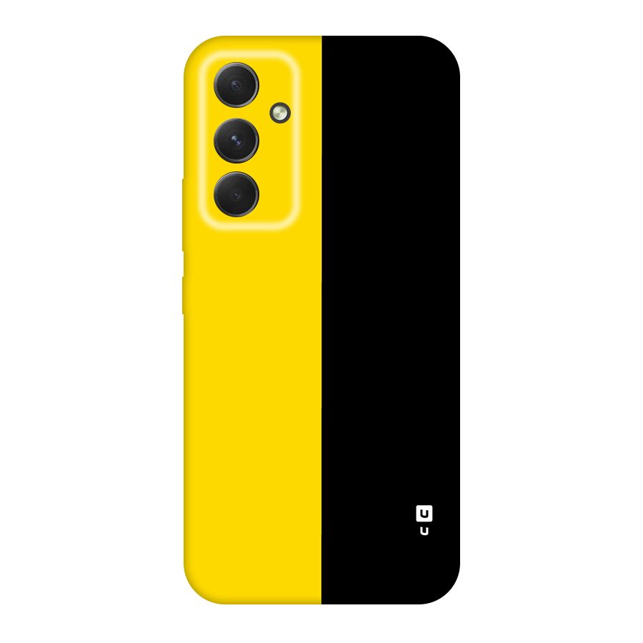 Yellow Black Super Minimalistic Original Polycarbonate Back Case for Galaxy A54