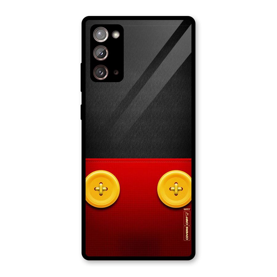 Yellow Button Glass Back Case for Galaxy Note 20
