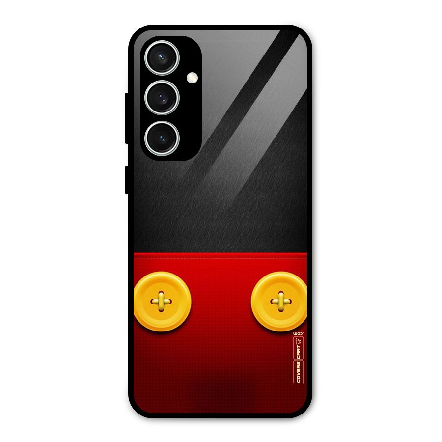 Yellow Button Glass Back Case for Galaxy S23 FE