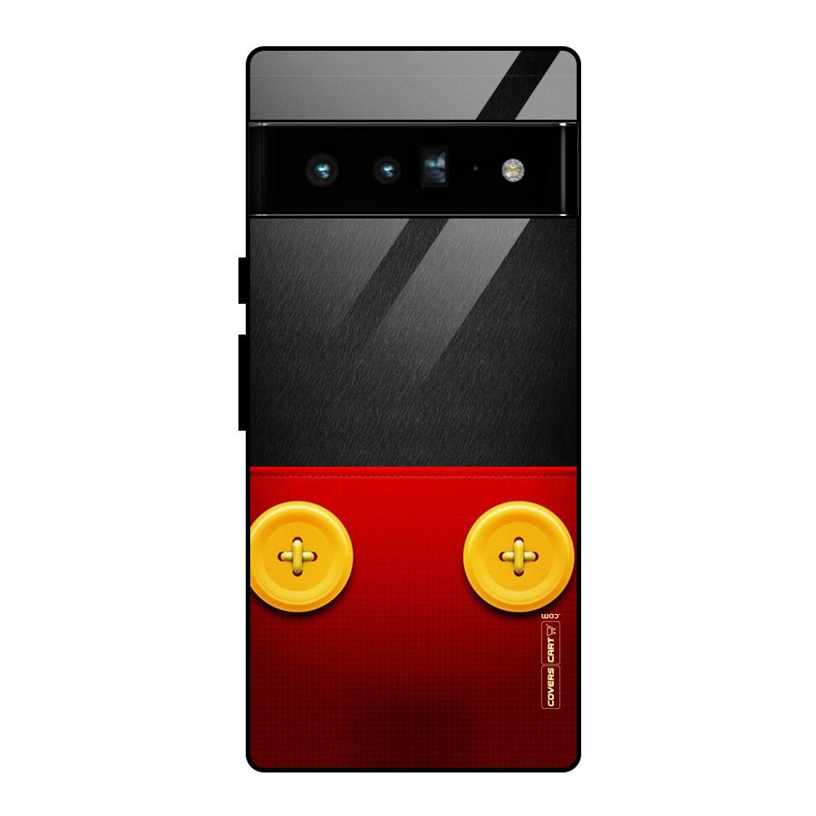 Yellow Button Glass Back Case for Google Pixel 6 Pro