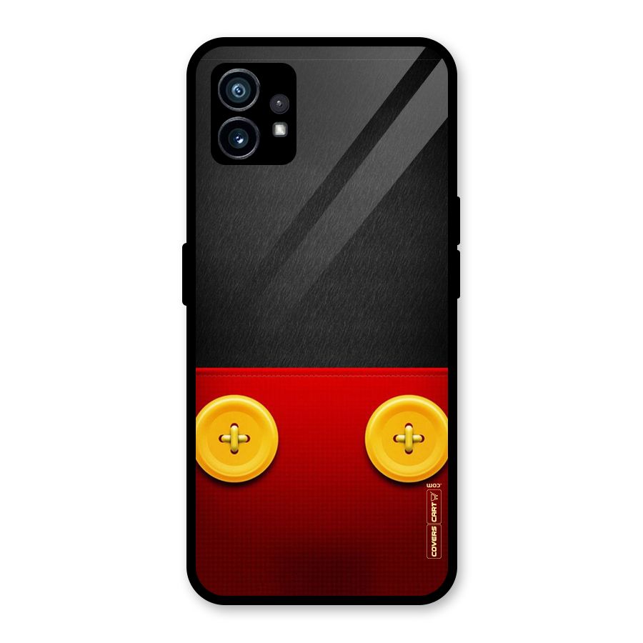 Yellow Button Glass Back Case for Nothing Phone 1