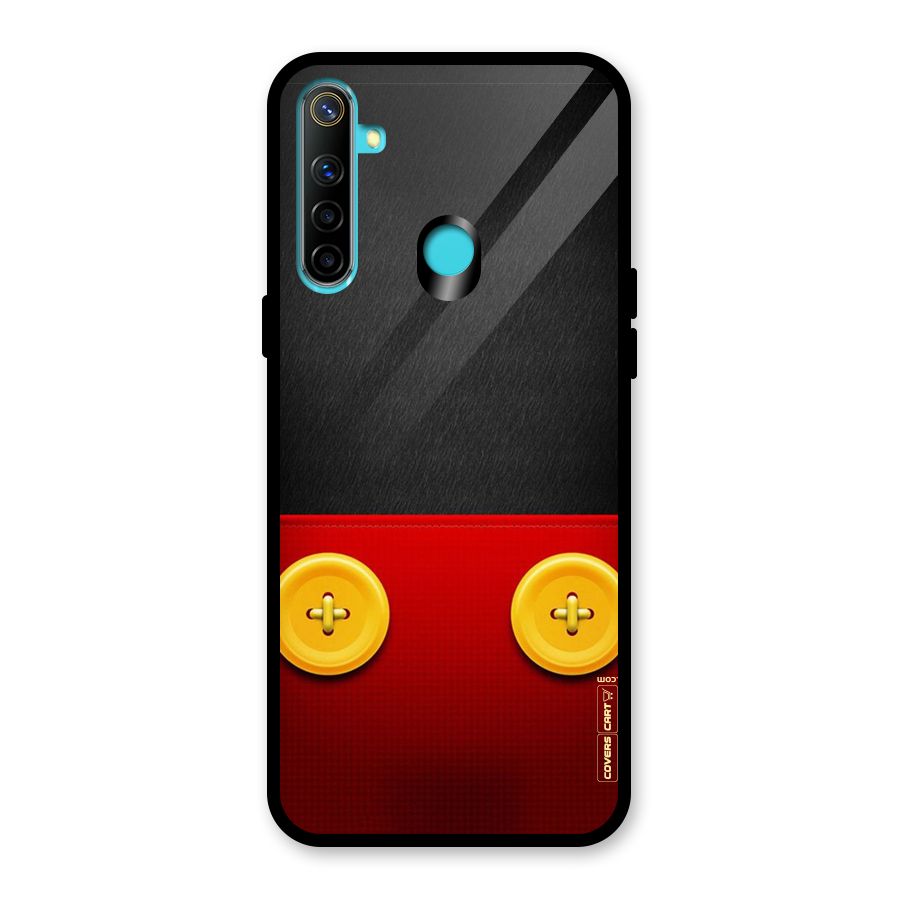 Yellow Button Glass Back Case for Realme Narzo 10