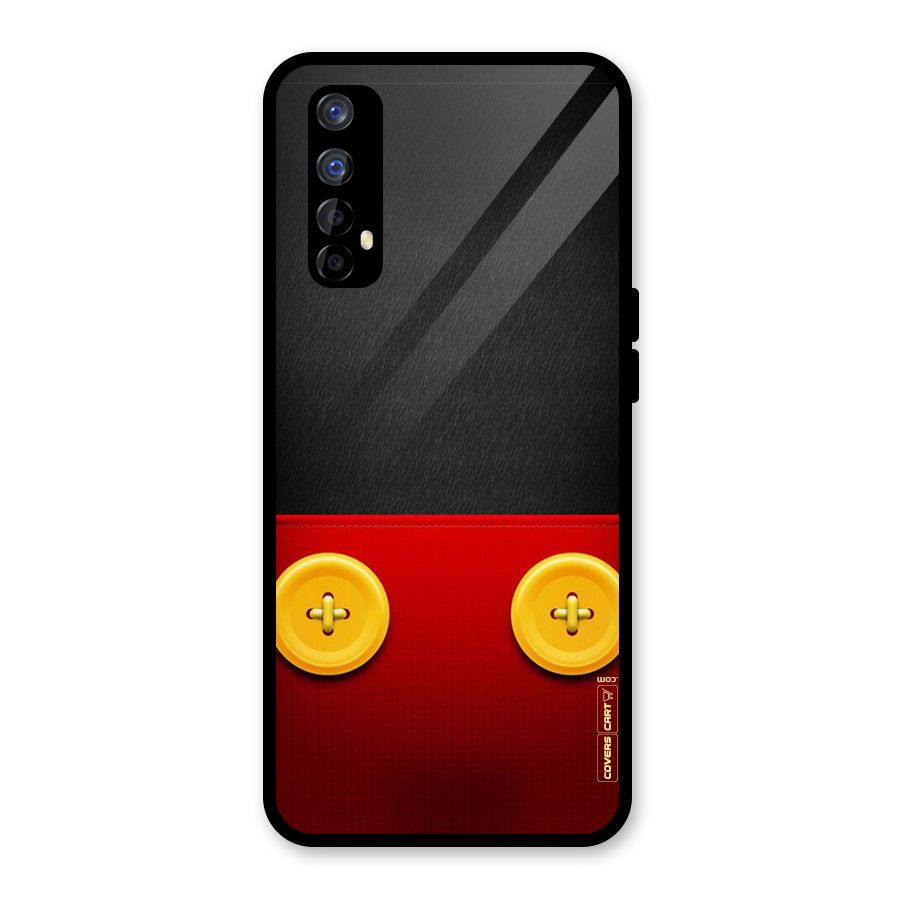 Yellow Button Glass Back Case for Realme Narzo 20 Pro