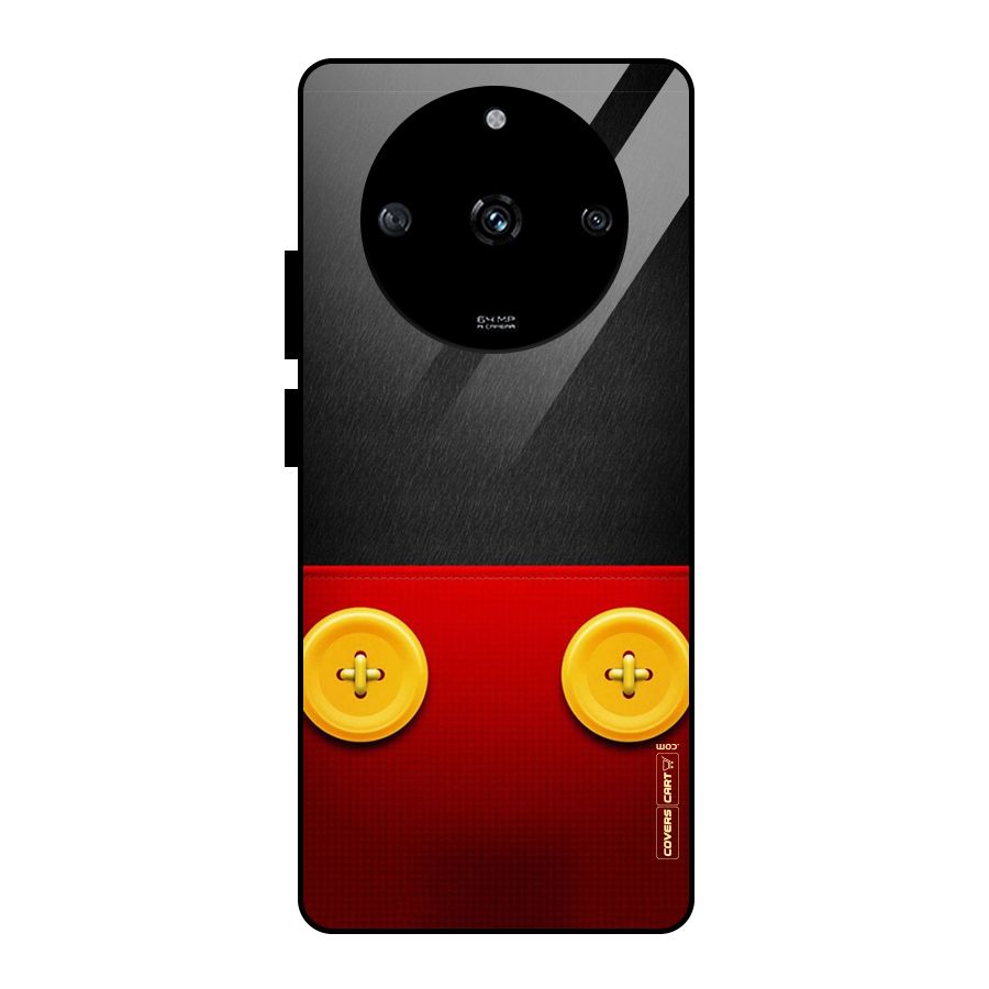 Yellow Button Glass Back Case for Realme Narzo 60 5G