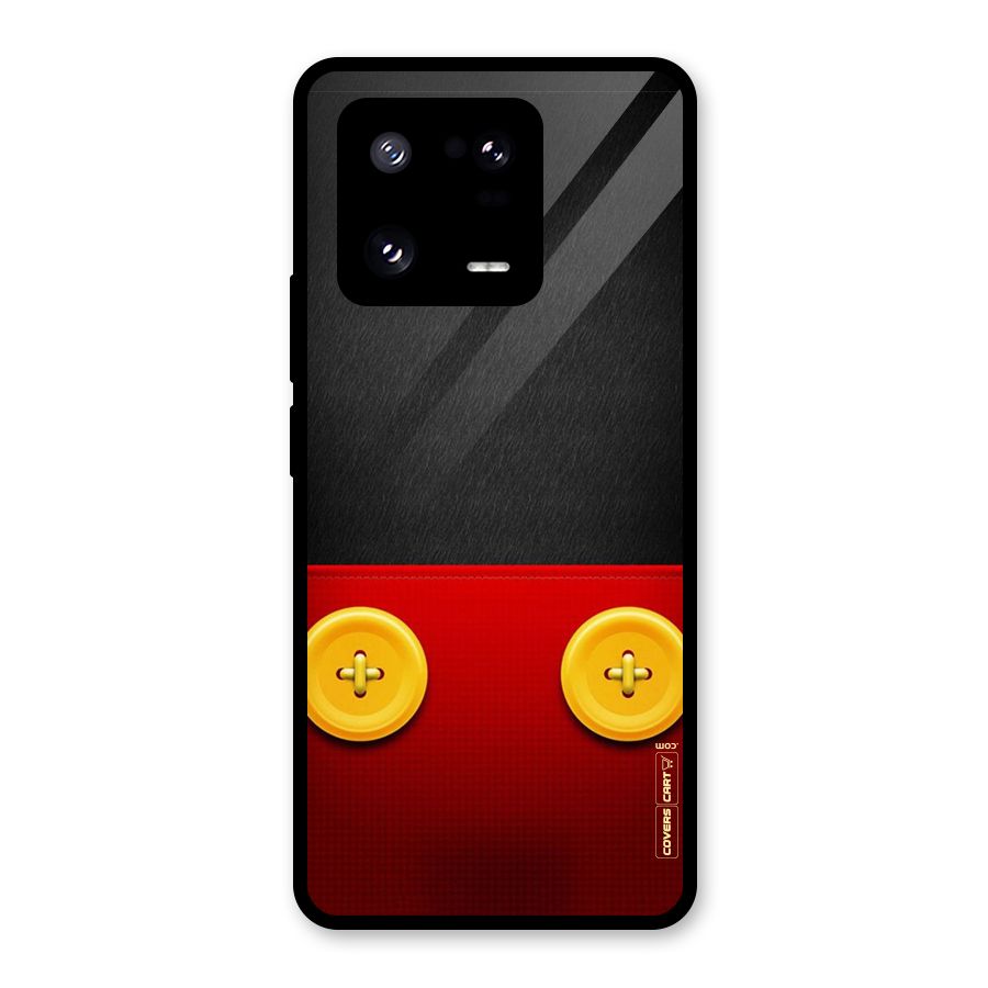 Yellow Button Glass Back Case for Xiaomi 13 Pro