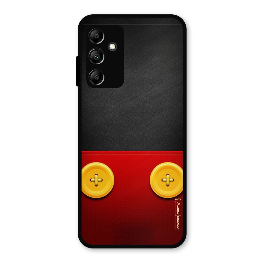 Yellow Button Metal Back Case for Galaxy A14 5G
